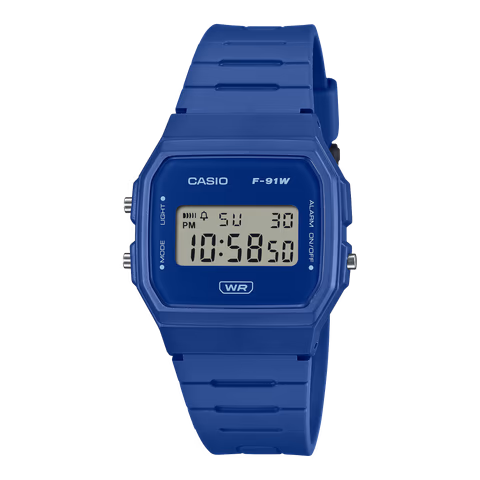 Casio F-91WB-2A1 Monochrome Blue Bio Resin