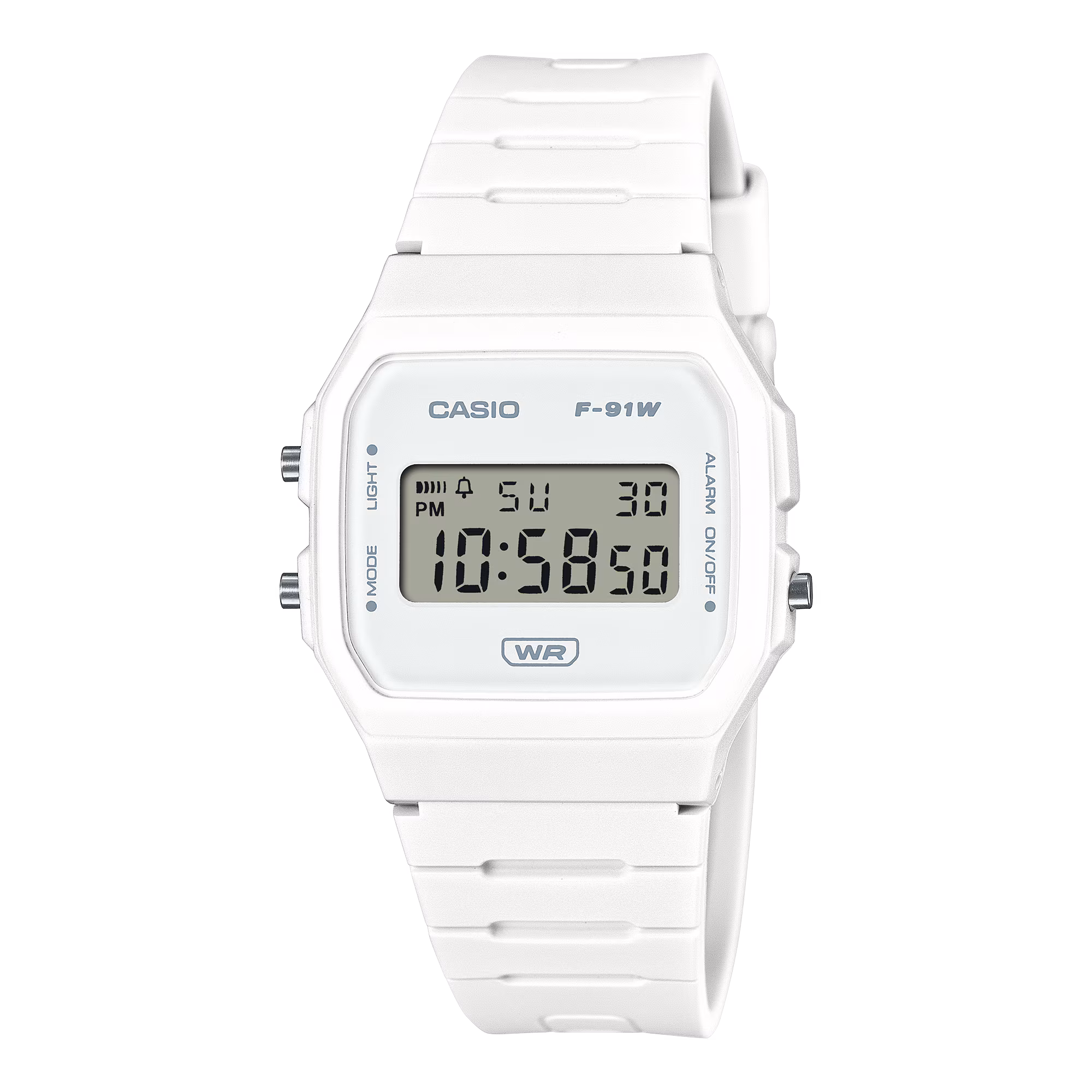 Casio F-91WB-7A Monochrome White Bio Resin