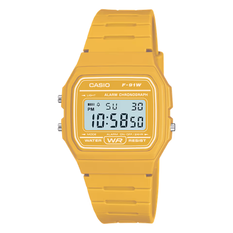 Casio F-91WC-9A Mustard Yellow