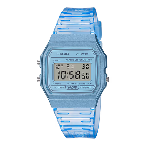Casio F-91WS-2 Translucent Blue