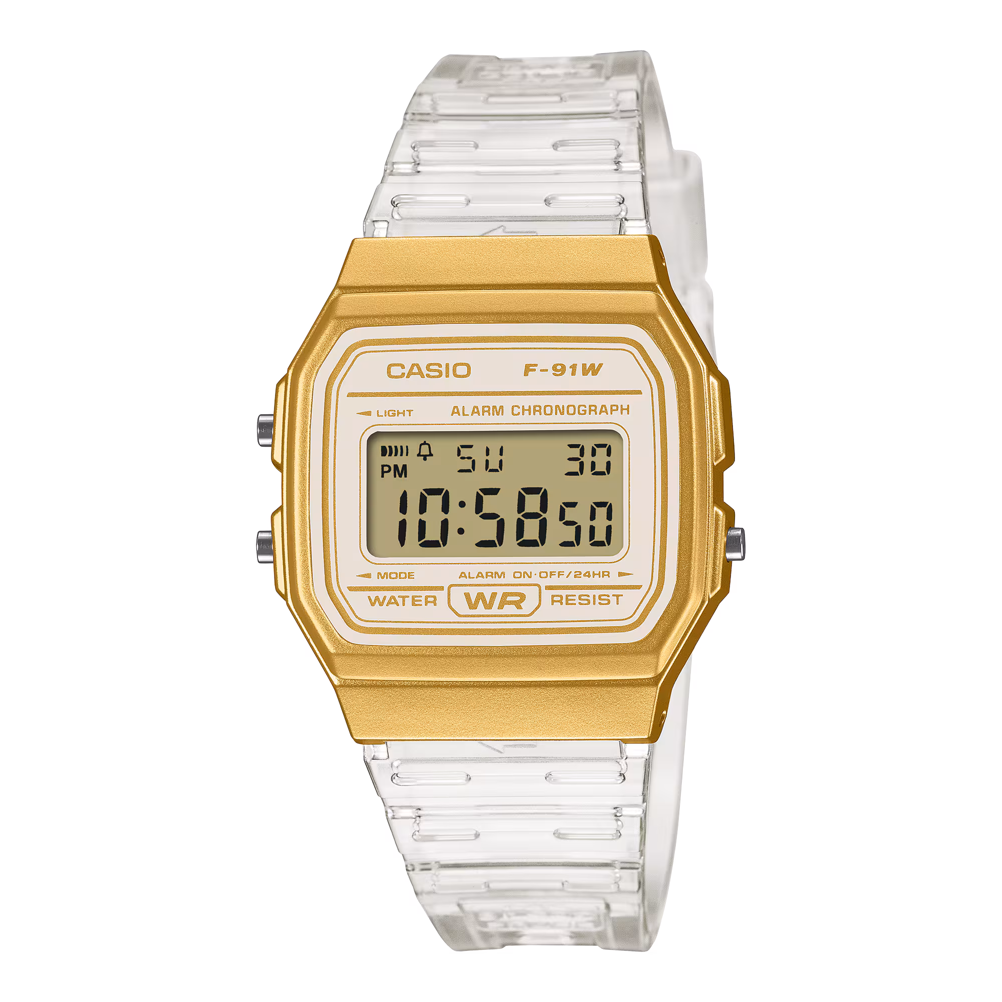 Casio F-91WS-7A2 Clear Gold